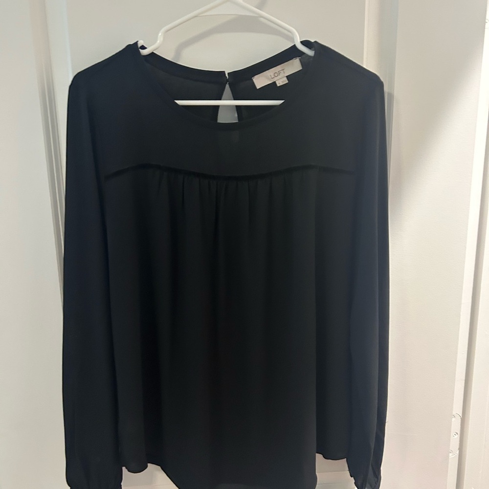 LOFT Classic Black Blouse